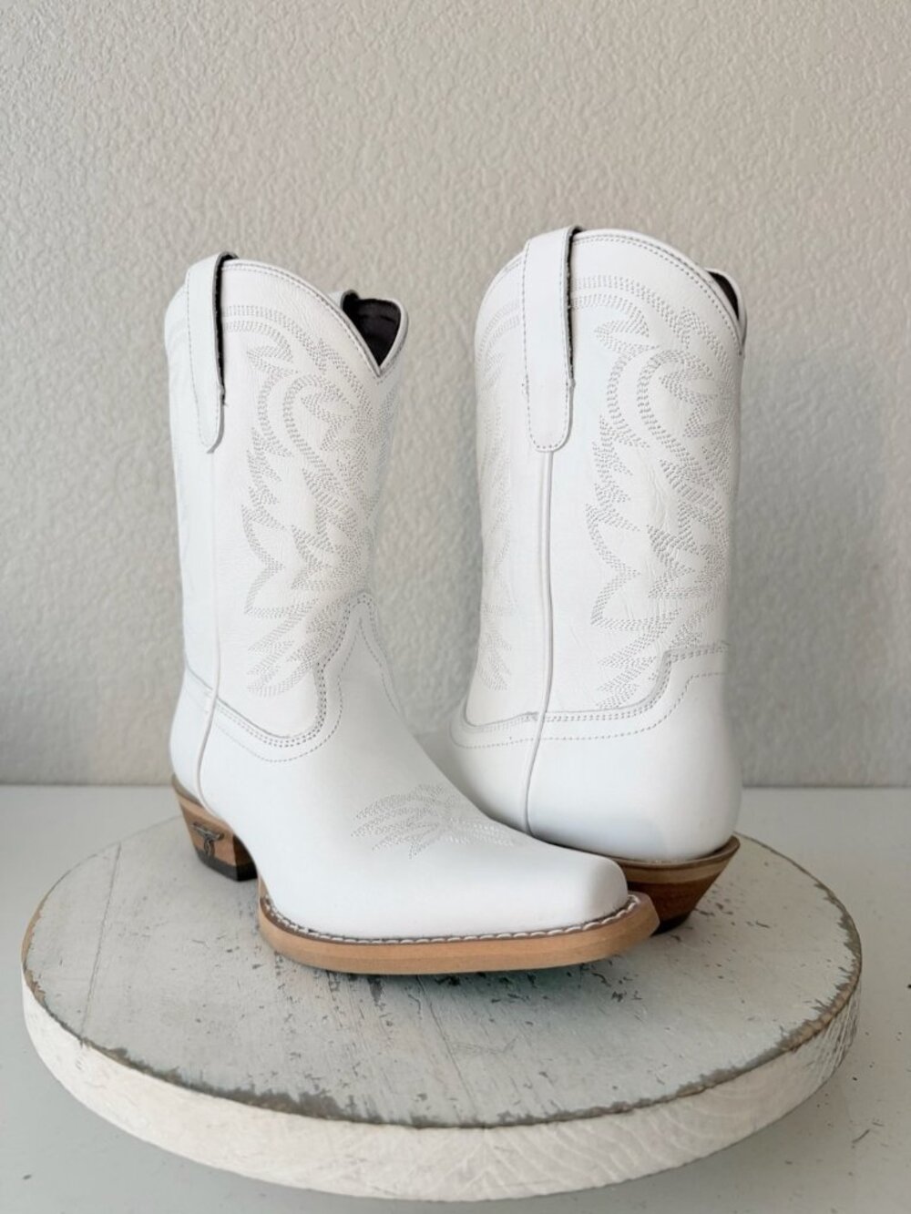 Lane Smokeshow Girls White Cowboy Boots Size 1 Western Cowgirl Kids Childrens